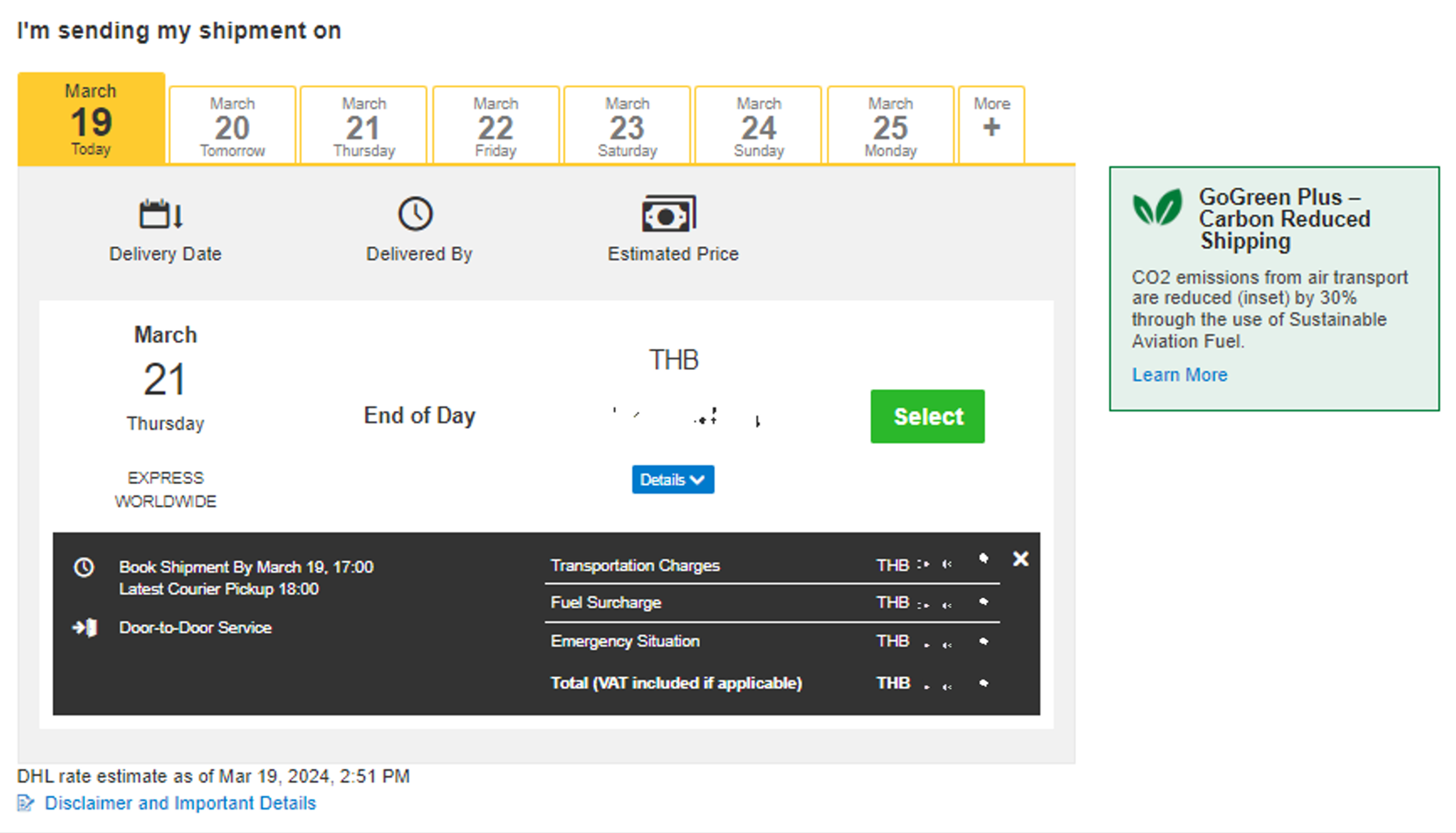 Prepare Shipment On Mydhl DHL Thailand